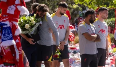 ليفربول يودع جوتا بأجواء مؤسفة وصلاح يشارك في مراسم التكريم