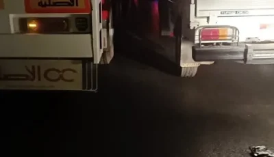 انقلاب شاحنة يؤدي إلى تعطيل حركة المرور فوق كوبري بركة السبع بالمنوفية