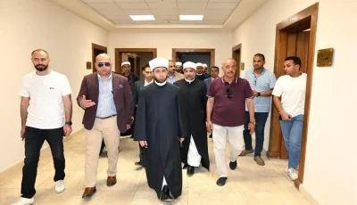 وزير الأوقاف يقوم بجولة تفقدية في مسجد “العلي العظيم”