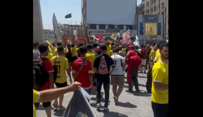 جمهور زاخو ودهوك يثير الحماس في ساحة التحرير قبل المباراة النهائية (فيديو)