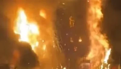 إخماد حريق كبير في متجر زيوت امتد إلى أربعة طوابق بمنطقة منشأة القناطر