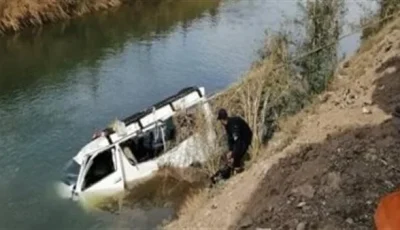 وفاة وإصابة 5 أفراد من عائلة واحدة في حادث انقلاب سيارة في ترعة بالبحيرة