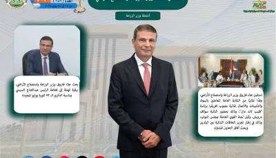 ملخص أنشطة وزارة الزراعة خلال الأسبوع (إنفوجراف)