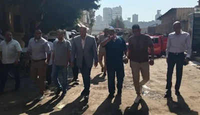 نائب محافظ الجيزة يقوم بجولة تفقدية لمشروع شبكة الصرف الصحي في منطقتي “المتربة” و”الحفرية” بمركز أوسيم.