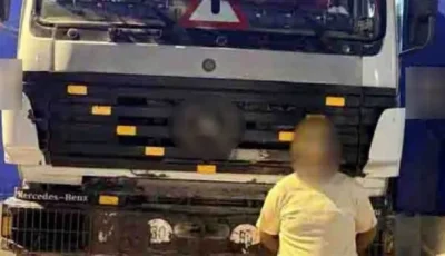 إيقاف سائق شاحنة محملة بالرمال بدون لوحات على جسر بلبيس في الشرقية