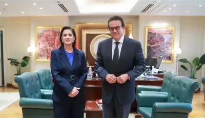 وزير الصحة يتباحث مع المدير الإقليمي لمنظمة الصحة العالمية حول تعزيز الشراكة الصحية.