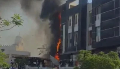 إخماد حريق في مركز تجاري معروف بالشيخ زايد دون تسجيل إصابات
