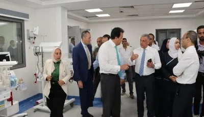 وزير الصحة ومحافظ الإسماعيلية يزوران موقع إنشاء المركز الدولي للتأهيل