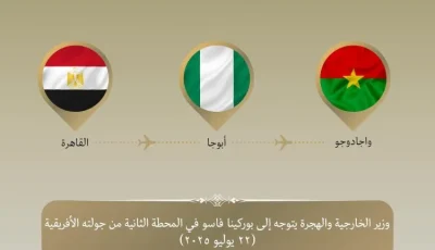 عبد العاطي يسافر إلى بوركينا فاسو لاستكشاف فرص تعزيز التعاون في مجالات متنوعة.