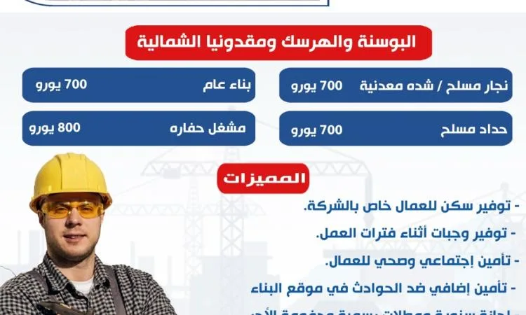 فرص توظيف جديدة في البوسنة والهرسك ومقدونيا الشمالية