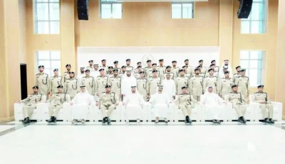 عبدالله بن سالم يثني على عمل أفراد الشرطة في الشارقة