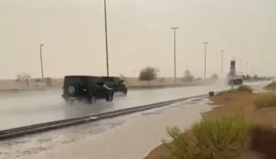 أمطار تتساقط في مناطق مختلفة من أبوظبي ودبي