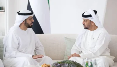 حمدان بن زايد يقدم التعازي في وفاة ابنة سالم المنصوري