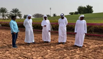 نادي دبي لسباقات الهجن يقوم بزيارة ميدان الذيد