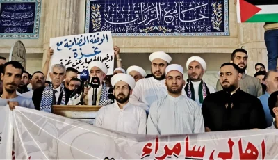في سامراء.. وقفة مؤازرة مع سكان غزة (صور)