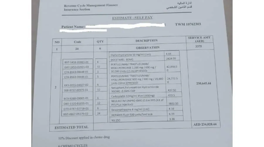 مريضة مصابة بالسرطان تعاني من عدم القدرة على تحمل تكلفة العلاج