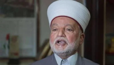 اعتقال مفتي القدس من داخل المسجد الأقصى بواسطة الاحتلال الإسرائيلي