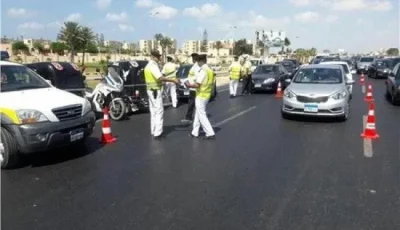تنظيم وتيسير حركة المرور في معظم مناطق القاهرة والجيزة اليوم السبت