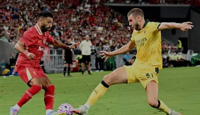 ليفربول يتلقى هزيمة أمام ميلان في مباراة ودية بمشاركة صلاح