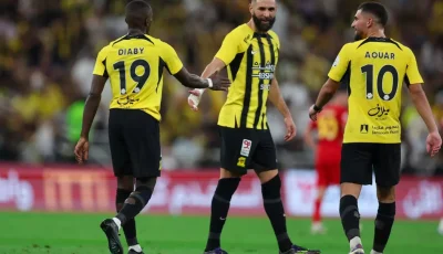 بنزيما يحتفل بإيقاعات جزائرية.. خلف الكواليس لاحتفالات الاتحاد بالثنائية