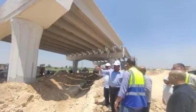 الشربيني يراقب أعمال بناء القوس الغربي لمشروع محور اللواء عمر سليمان في الإسكندرية