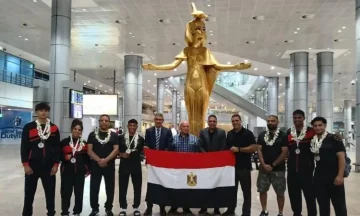 احتفال كبير بأبطال المصارعة عقب تألقهم في البطولة الأفريقية للمدارس